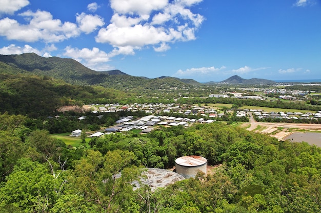 O teleférico em kuranda, cairns, austrália