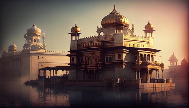 O templo dourado na Índia