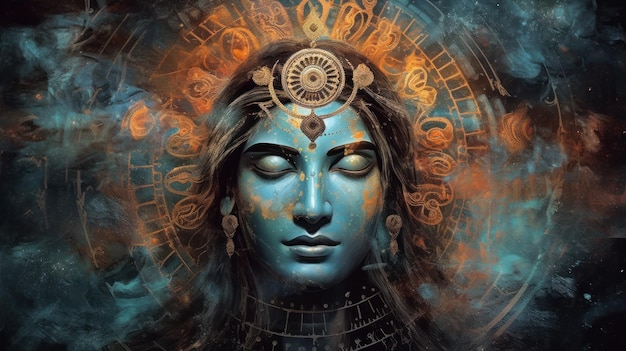 O Terceiro Olho do Senhor Shiva Uma Ilustração Mitológica da Destruição Cósmica