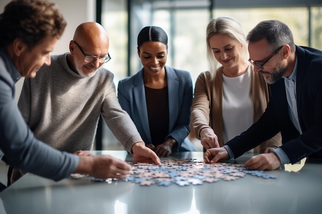 O trabalho em equipa de inovação colectiva é fundamental foto