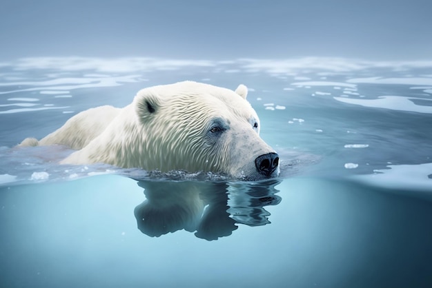 O urso polar está sob a espécie ameaçada de extinção