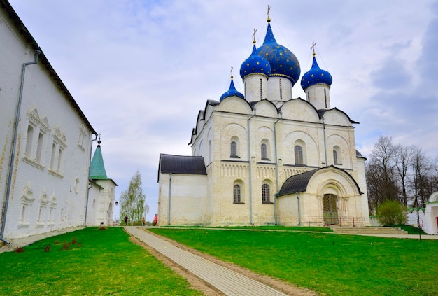 Foto o velho kremlin de pedra branca