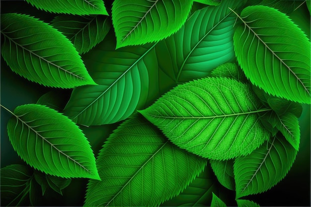 O verde deixa a textura natural do papel de parede do fundo da folha Feita por IAInteligência artificial