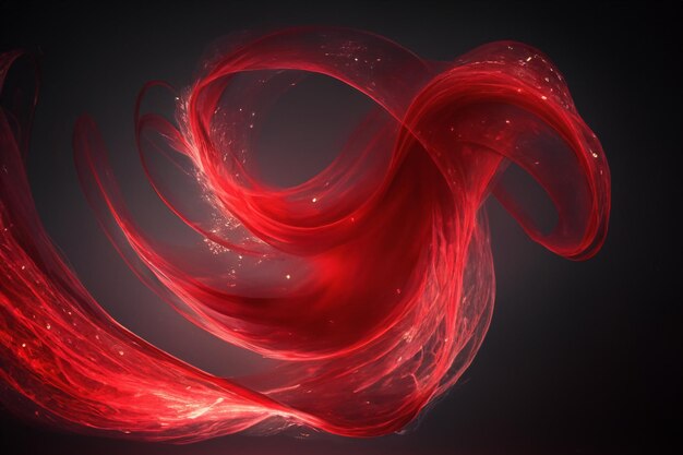 O vermelho hipnotizante dançava graciosamente contra o pano de fundo escuro