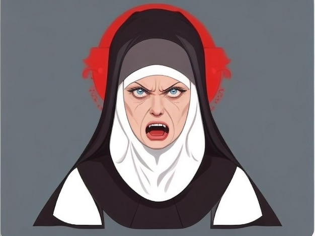 o vetor de freira zangada