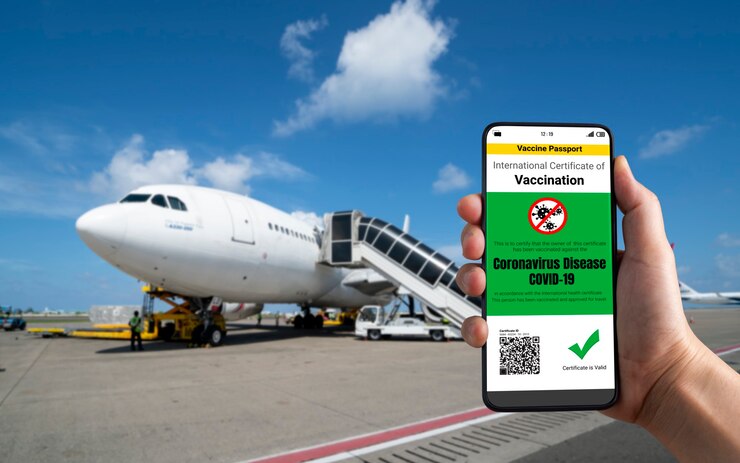 Foto o viajante possui certificado de passaporte de vacina