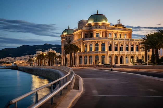 Foto o vibrante cassino municipal de ajaccio explorando a joia deslumbrante da ilha da córsega