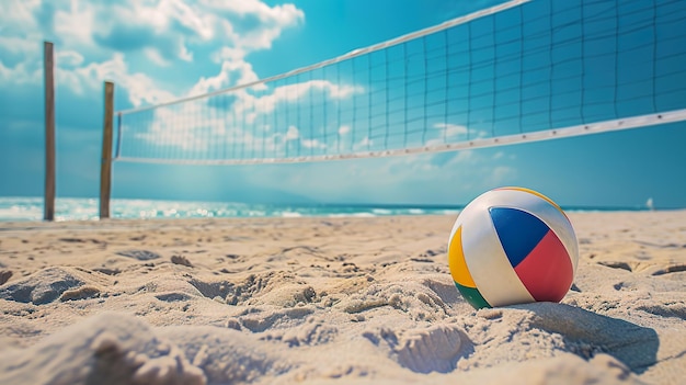 O voleibol é um esporte profissional emocionante nas areias da praia