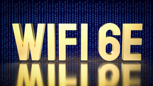 O wifi 6e para renderização 3d do conceito de tecnologia
