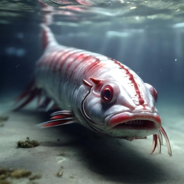 Oarfish auf dem Meeresboden, erzeugt durch KI