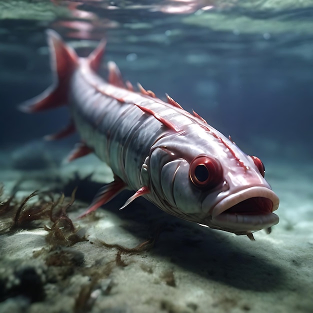 Oarfish auf dem Meeresboden, erzeugt durch KI