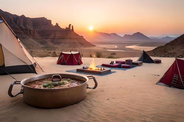 un oasis escondido en el desierto donde una tribu nómada