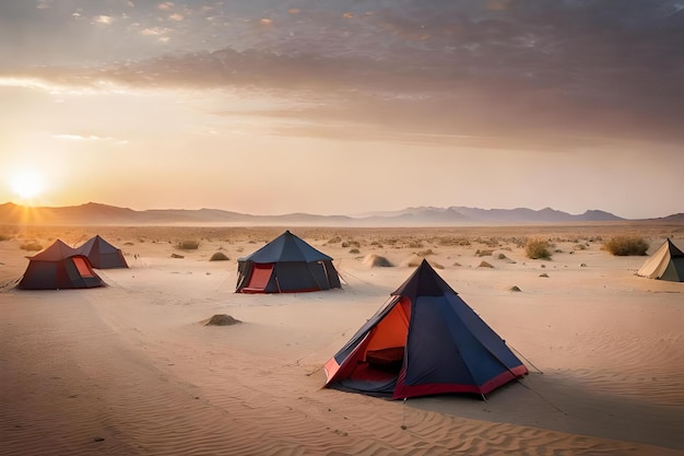 un oasis escondido en el desierto donde una tribu nómada