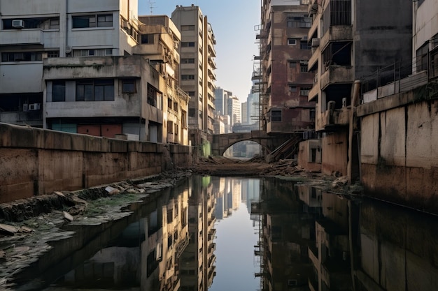 Oásis urbano O rio Serene abraçado por edifícios de concreto ar 32