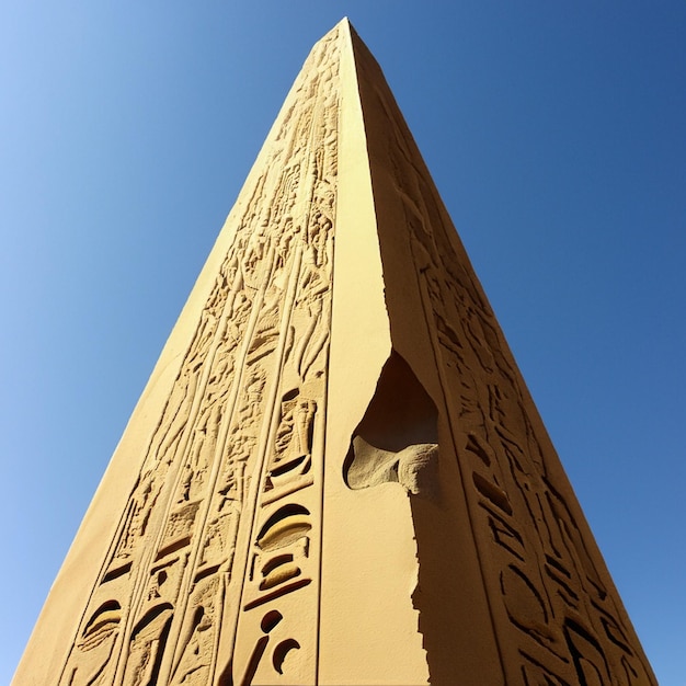 Un obelisco faraónico del antiguo Egipto