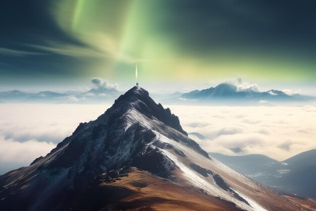 Oben auf den Bergblick