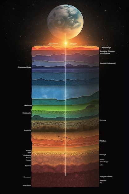 Foto oberen schichten der atmosphäre generative ki