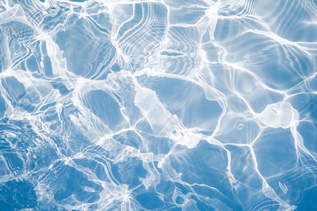 Oberfläche der blauen Swimmingpoolbeschaffenheit, Hintergrund des Wassers im Swimmingpool