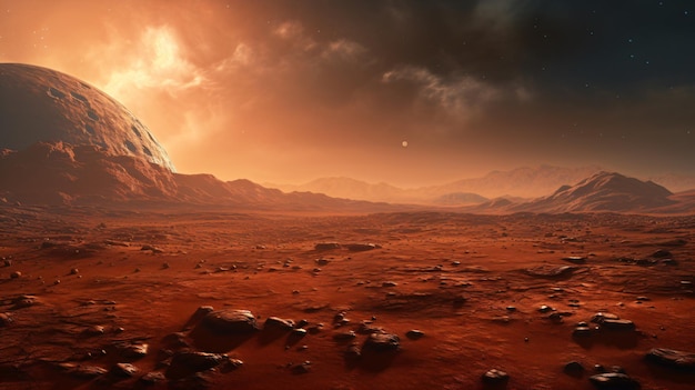 Oberfläche des roten Planeten Mars