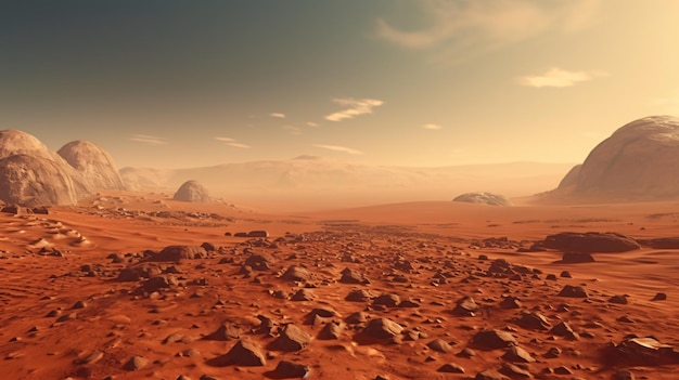 Oberfläche des roten Planeten Mars