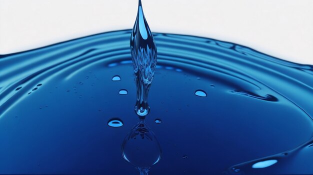 Oberfläche des Wasserhintergrunds mit Spritzen und durchsichtigem flüssigem sauberem Wasser