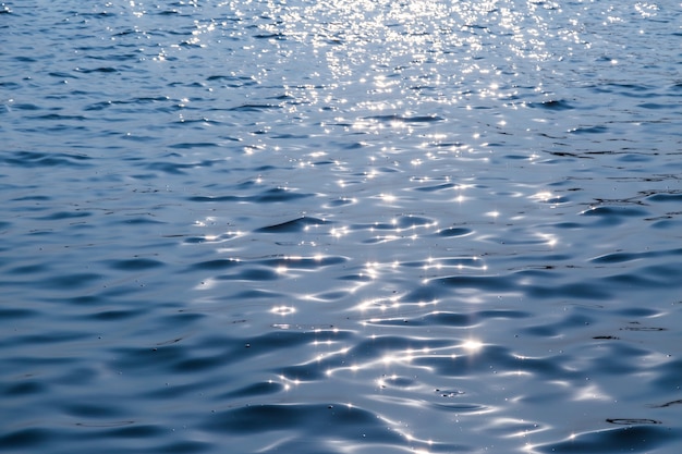 Oberflächenwasser im Sonnenuntergangzeitsonnenuntergang-Wasserhintergrund