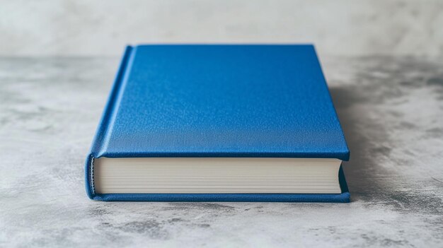 Foto oberster blick blaue farbe buchcover sauberer weißer hintergrund