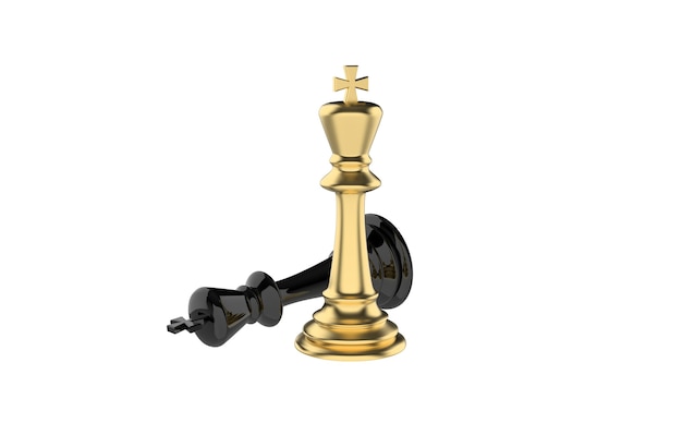 Obispo de piezas de ajedrez aislado sobre fondo blanco, concepto de negocio, competencia, estrategia, liderazgo y éxito - ilustración 3d, representación 3d