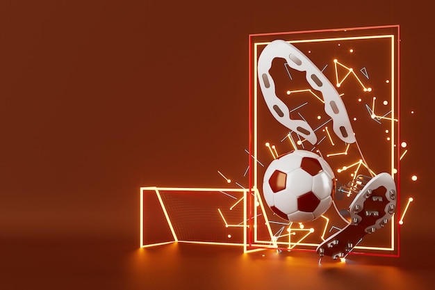 Objeto de balones de fútbol Diseño de balones deportivos en 3D