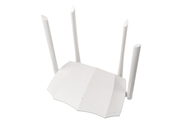 Un objeto blanco con la palabra wifi en él