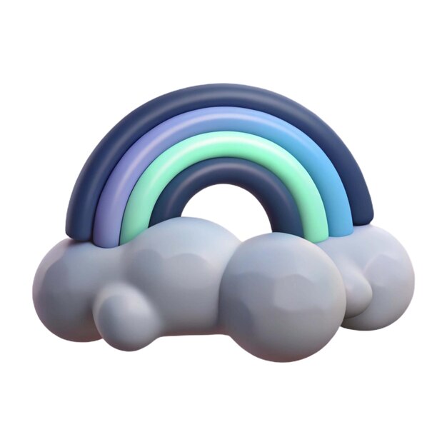 un objeto en forma de arco iris con un arco ires en él