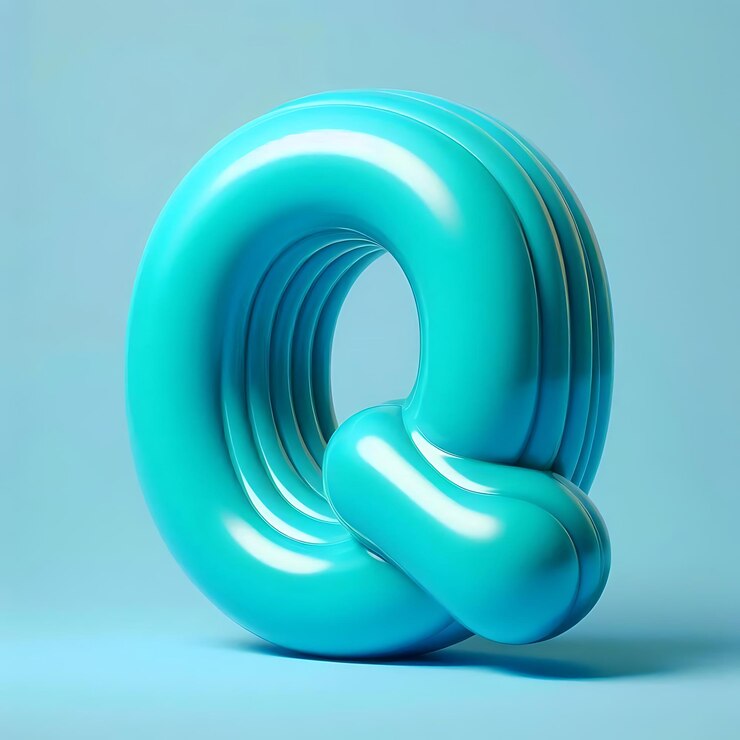 Foto un objeto inflable azul con un diseño verde en él