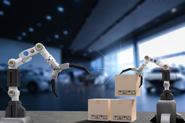 Objeto para metaverso mundo virtual tecnología del futuro Robot ciberconstrucción mano mecánico en construcción mundo virtual metaverso tierra futuro para sandbox Tecnología VR próximamente 2022