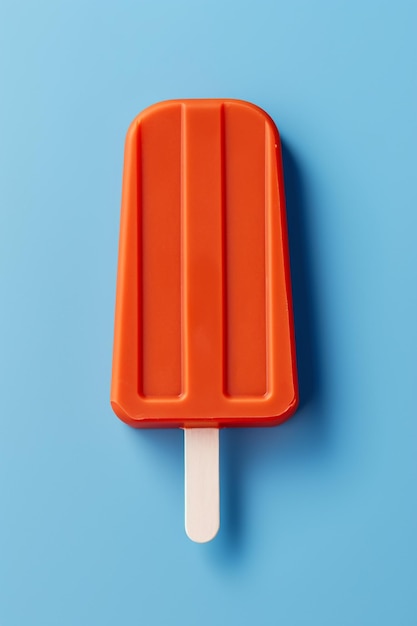 un objeto de plástico naranja con un mango blanco que dice "helado".