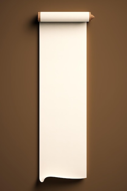 Foto un objeto rectangular blanco en una pared marrón.