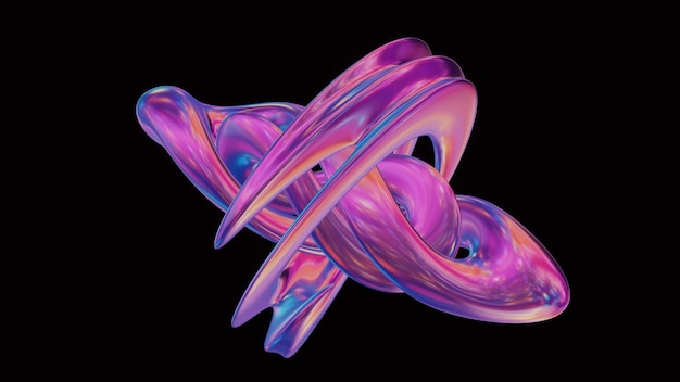 Un objeto de remolino abstracto que se tuerce artísticamente creando una visual fluida hipnotizante