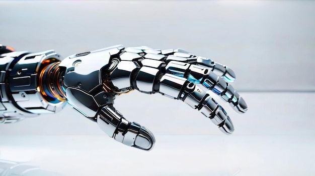 Objeto robótico que segura a mão