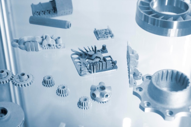 Objetos impresos en impresora 3D a partir de polvo metálico utilizando la tecnología Metal Jet