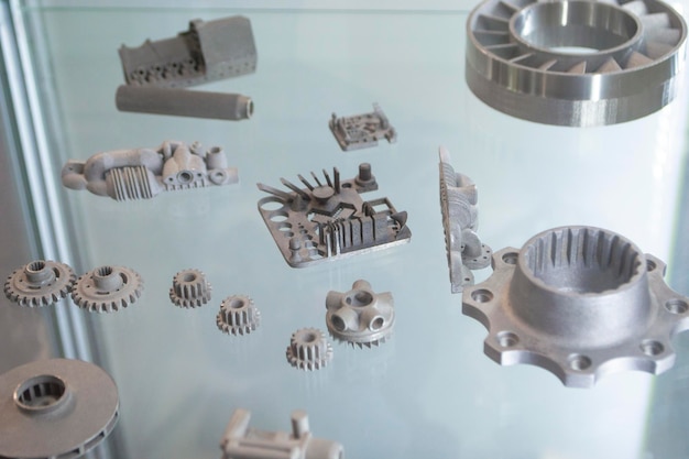 Objetos impresos en impresora 3D a partir de polvo metálico utilizando la tecnología Metal Jet