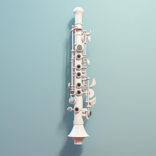 Foto el oboe de dibujos animados 3d