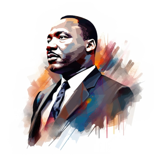 Obra de arte abstracta de MLK Ilustración vectorial diurna