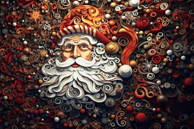 Una obra de arte de un Papá Noel