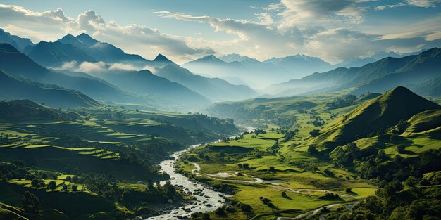 Foto obra de arte que muestra las cascadas de nohkalikai y nohsngithiang dos destinos turísticos populares