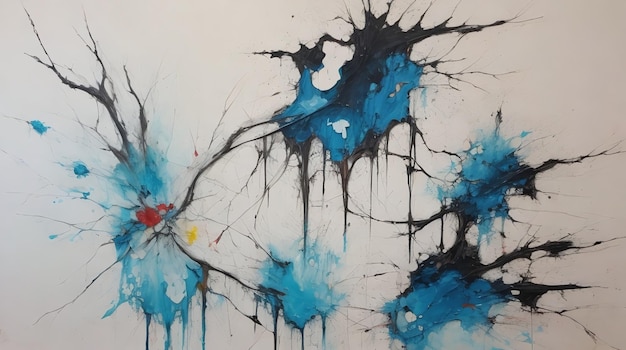 Una obra maestra abstracta azul y negra