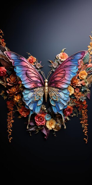 una obra maestra del arte de la mariposa melty