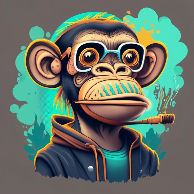 Obra-prima em pixels NFT exquisita Monkey Art desencadeada