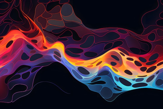 Obras de arte abstractas de las ondulaciones sinápticas