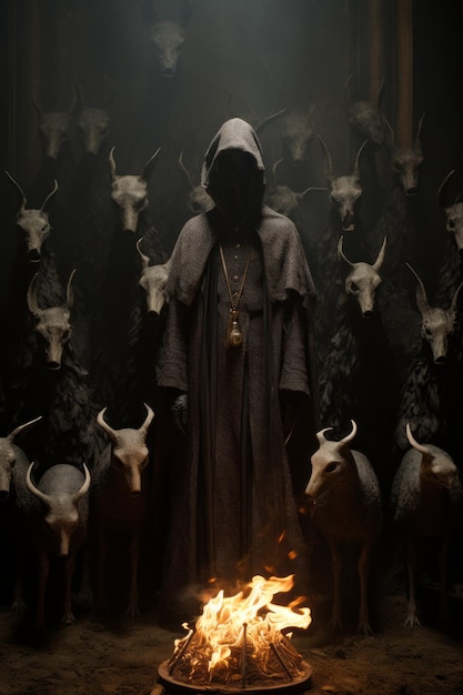 Obras de arte de álbumes de black metal que representan un antiguo culto satánico de Moloch 40
