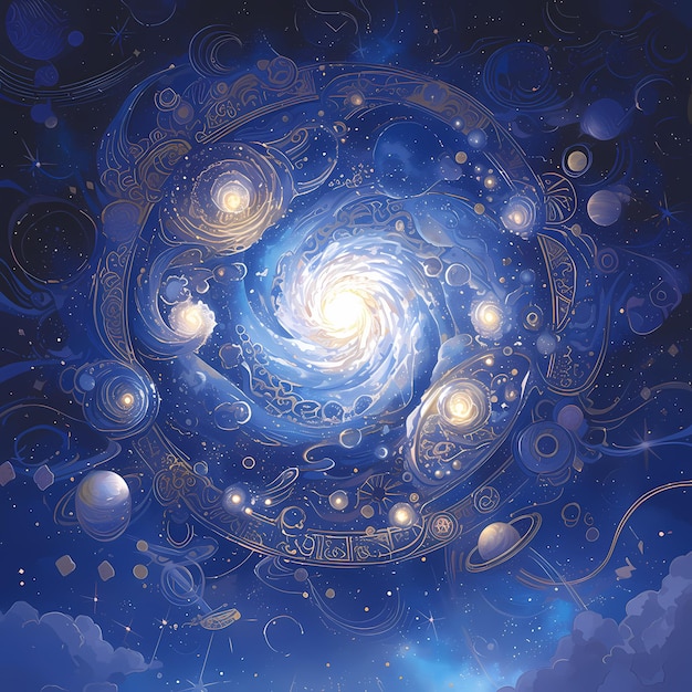 Obras de arte del Mandala Cósmico Místico