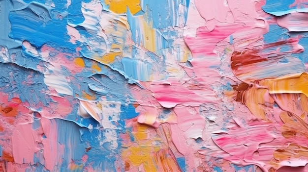 Obras de arte modernas coloridas con pintura abstracta IA generativa